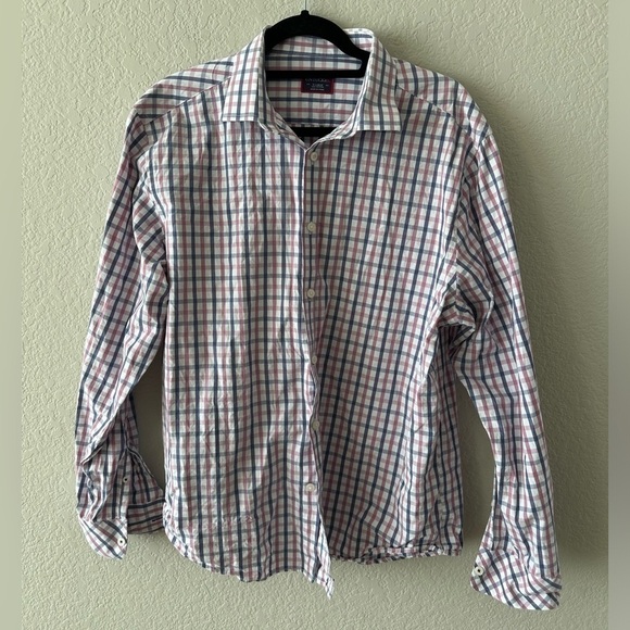 UNTUCKit Other - UNTUCKit Men’s Plaid Red, Blue, White Button Down Collar Long Sleeve Shirt SZ XL